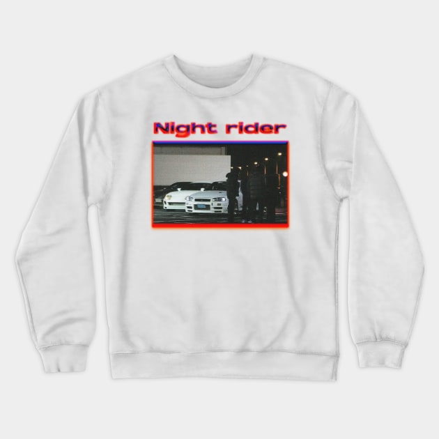 Night Rider Crewneck Sweatshirt by gtr